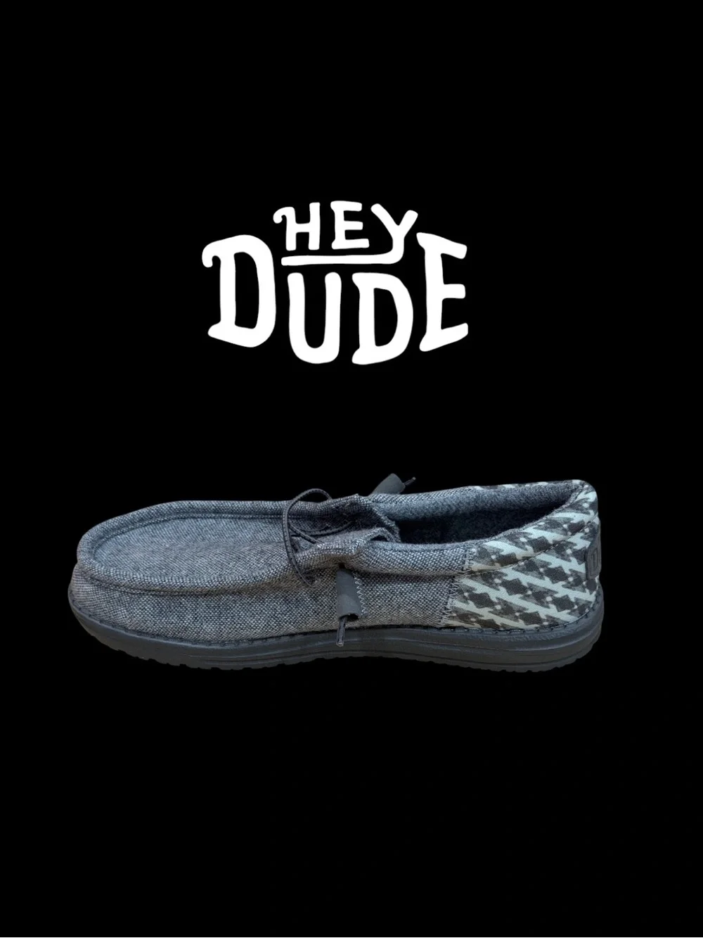 HEYDUDE Wally Slate Houndstooth Casual Slip On Shoes Men’s Size 8 NWOB
